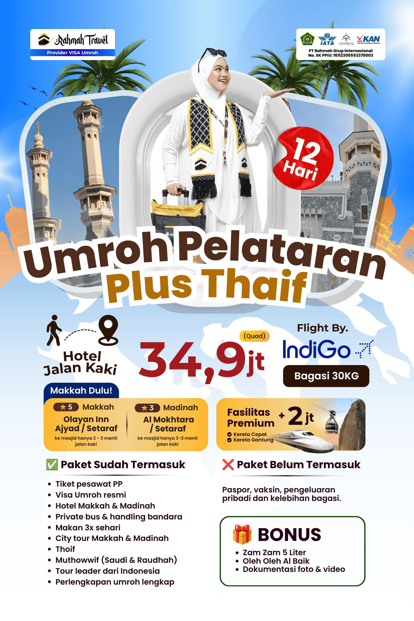 Umroh Pelataran 2x Jumat Plus Thoif by IndiGo 1
